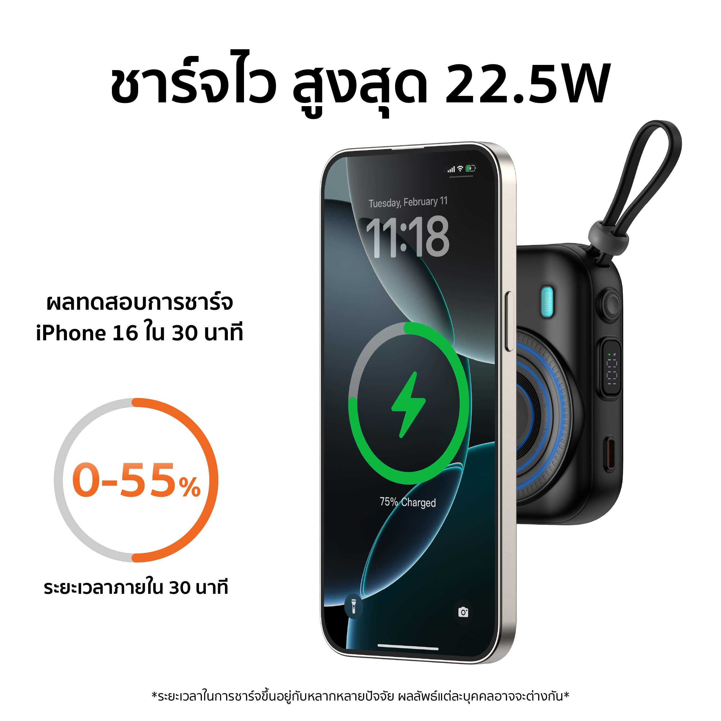 Powerbank Magsafe Wireless charge พร้อมสาย รุ่น PB-W001 10,000/20,000 mAh