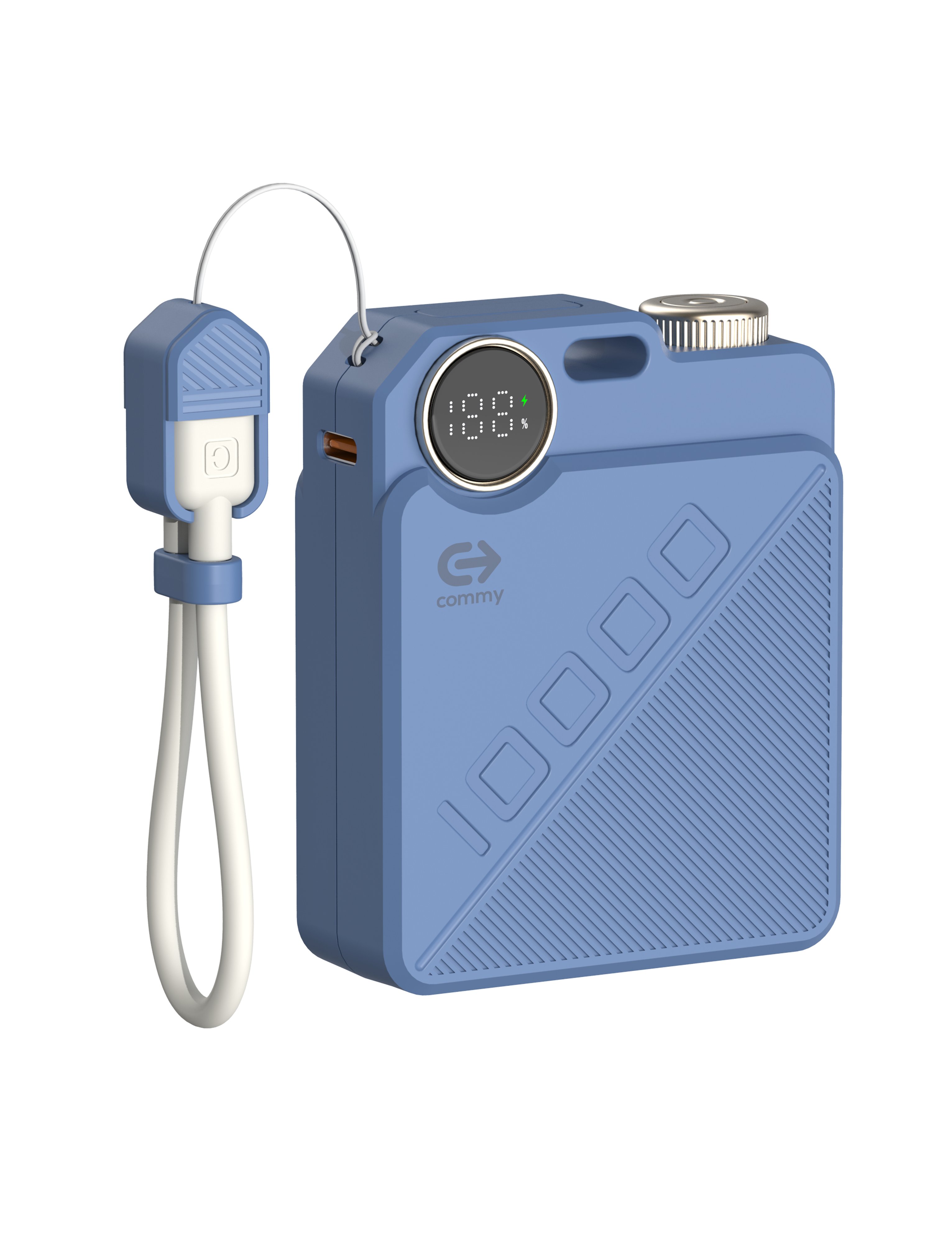 Powerbank มินิ มีสายในตัว รุ่น PB-B001 10,000 แอมป์
