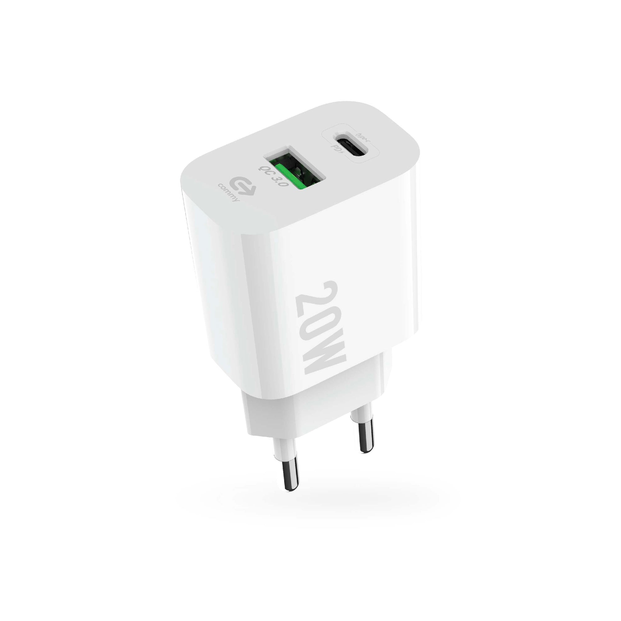 หัวชาร์จ รุ่น  AD-E0008PD 20W PD + QC3.0 (2 Ports)