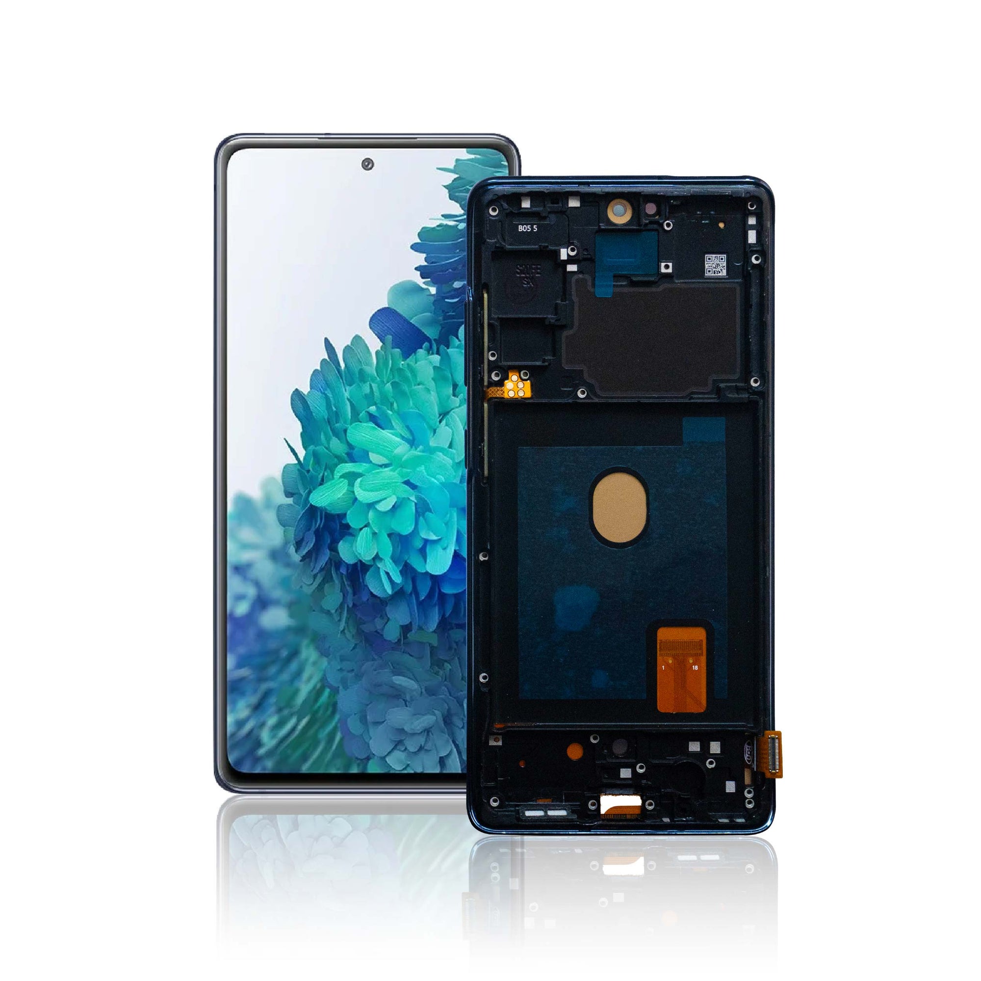 LCD หน้าจอมือถือ จอ OLED แบบมีกรอบ สำหรับ Samsung S20 FE
